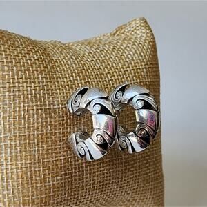Brighton‎ Scrolled 1/2 Hoop Earrings